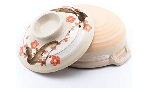 Cazuela Japonesa Sakura Donabe Ceramica Caliente 72 Oz Barro