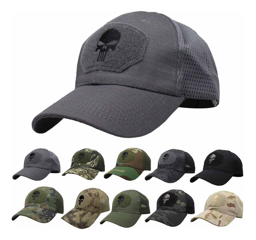 Gorra Táctica Militar Punisher Béisbol Para Hombre Ajustable