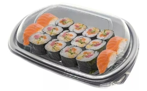 Bandeja Sushi C/tapa Delivery Cotnyl 475 X 250 Unidades