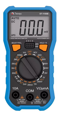 Multímetro digital True Rms - ET-1100b Minipa