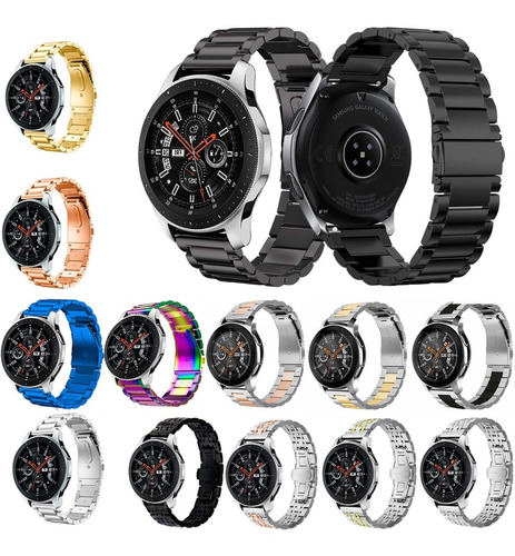 Correa De Eslabones + Bisel +mica Para Galaxy Watch De 46mm 