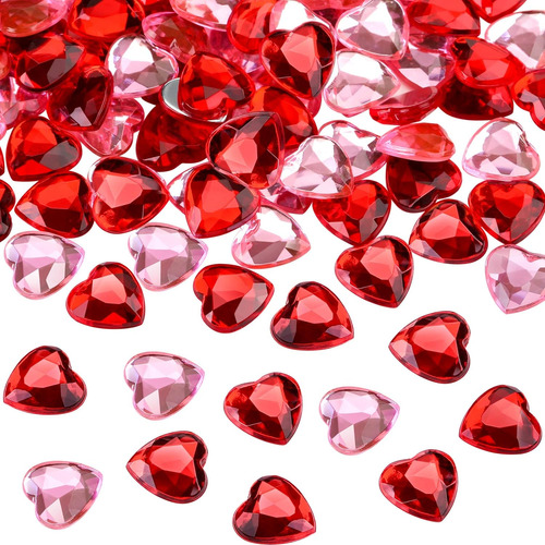 Corazón De Acrílico Rojo/rosa Para El Día De San Valentín, D