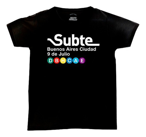 Subte Argentina Buenos Aires - Remera 100 % Algodón 