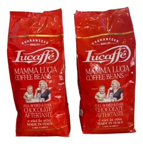 Pack X2 Cafe En Grano Mamma Lucia Lucaffe 1kg C/u