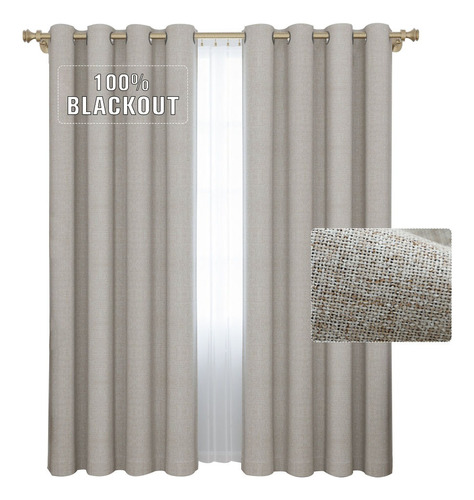 Juego Cortinas Blackout Recamara - 2.64cm X 3.04cm (an X L)