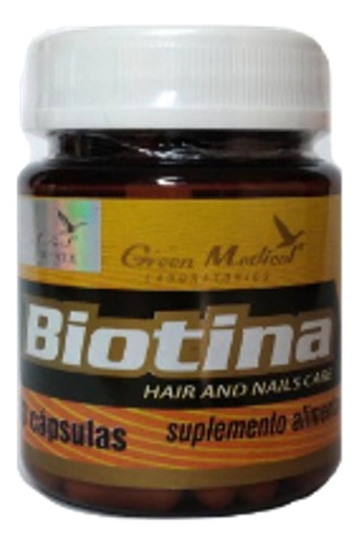 Biotina 30 Cap. Fortalece Cabello Uñas Y Piel Green Medical