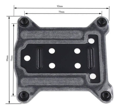 Metal Backplate Soporte Para Cpu Intel Lga Radiador Base