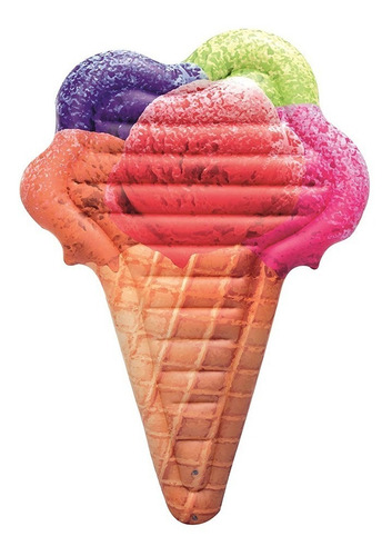 Colchoneta Inflable 'cono De Helado Bestway Modelo 43183 Color Multicolor