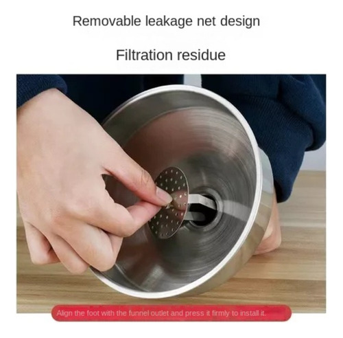 Filtro De Embudo Metálico Con Forma De Embudo De Aceite Y Lí