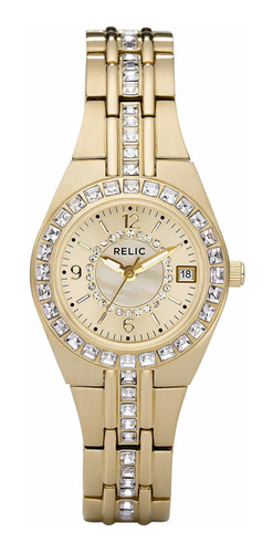 Reloj Mujer Relic By Fossil Zr11778 Cuarzo Pulso Dorado En