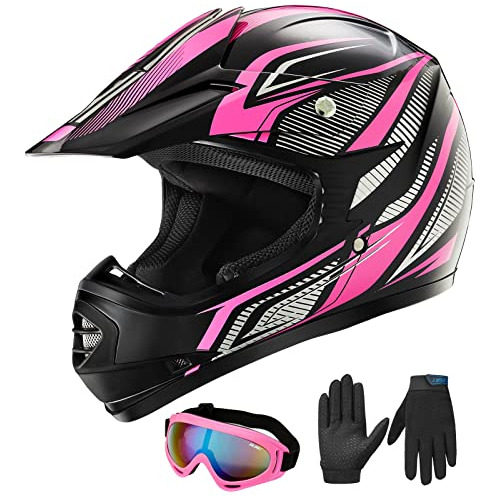 Casco De Motocross Niños Y Jóvenes, Gafas Deportivas,...