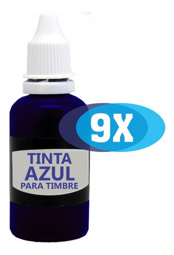 Pack 9x Tinta Para Timbre De Goma De 20 Ml - Central Timbres