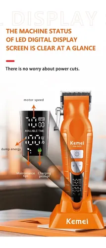 Super Combo Kemei Profesional Inalámbrico Con Base Km-8543