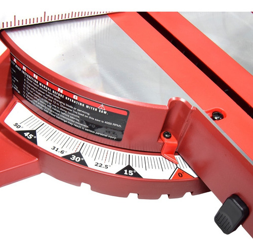 Sierra compacta angular compuesta deslizable con disco de aluminio de 12" Motor Universal, 127V, 15A Base de Aluminio fundido, Velocidad máxima de 4,000 RPM KN M-3057R KNOVA