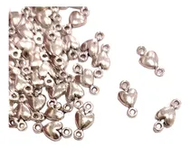 Comprar 15 Dijes Mini Dijes Corazón Conector Metal Bijou Artesanías 