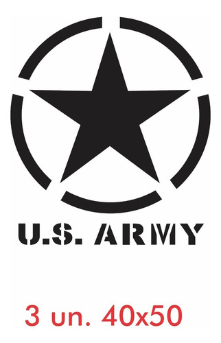 Adesivos Estrela Militar U.s. Army Compativel Jeep  Ad44