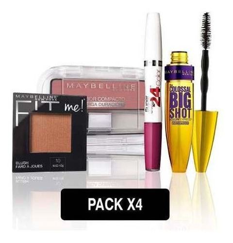 Pack Máscara De Pestañas, Labial Superstay 24hr Y 2 Rubores