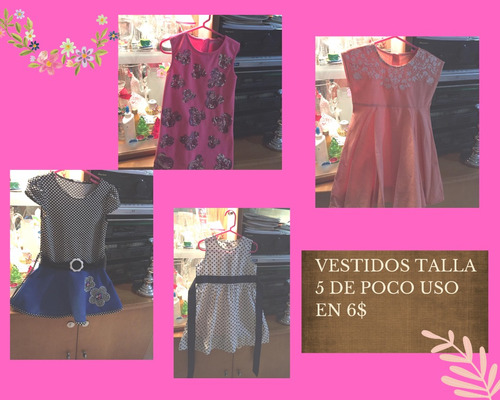 Vestidos Para Niñas Talla 3 Y 5 