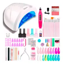 Comprar Kit X60 Manicura Uñas Semipermanente Cabina Uv Led 48w Torno