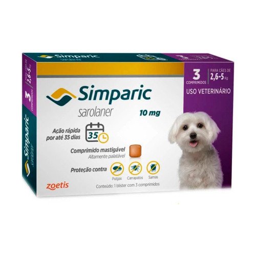 Simparic 10mg 2,6 A 5kg C/3 Comprimidos Full