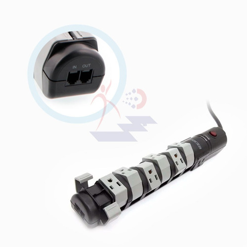 Imagen 4 de 5 de Protector Multitoma Forza Rso-08t Giratorio 8 Tomas 15a 120v