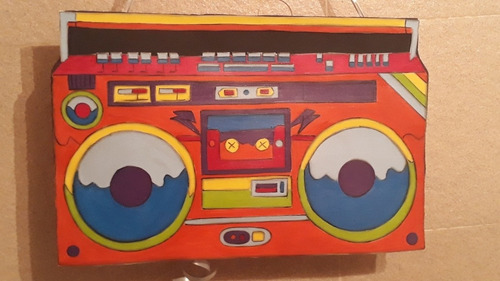 Piñata Equipo De Música Grabador Radio Retro Pasacasette