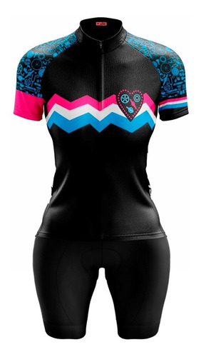 Conjunto Camisa E Bermuda Feminino Ciclismo Acessórios Bike