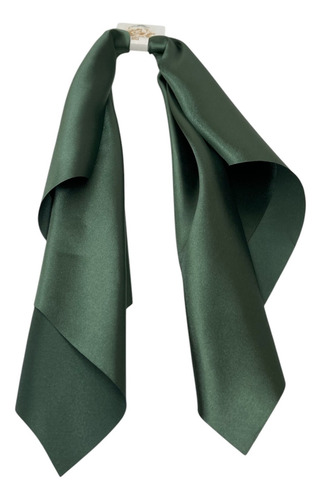 Mascada Color Solido Satinado Mujer Para Cabeza Grande Verde Olivo Liso Grande