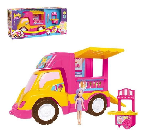 Judy Food Truck Carrito De Helados Con Muñeca - Premium