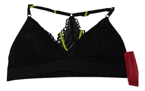 Bralette Brasier De Encaje Xhilaration Negro Talla S