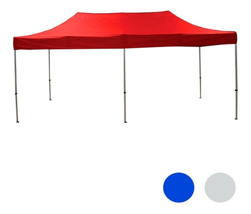 Toldo Plegable 3x6 Acero Reforzado Calidad Industrial Color Rojo