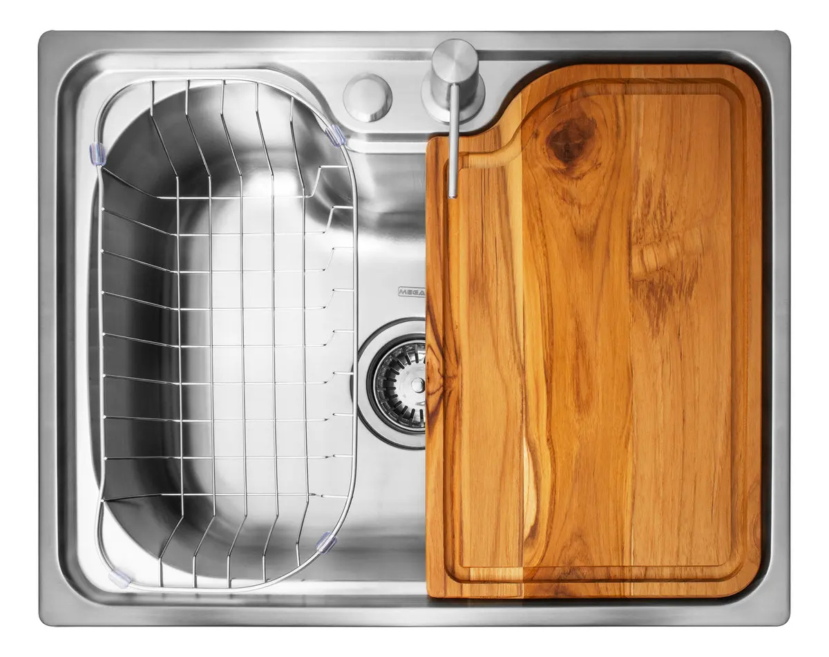 Cuba Gourmet 50x40 Inox304 Tábua Acessórios Meganox Escovada Acetinado