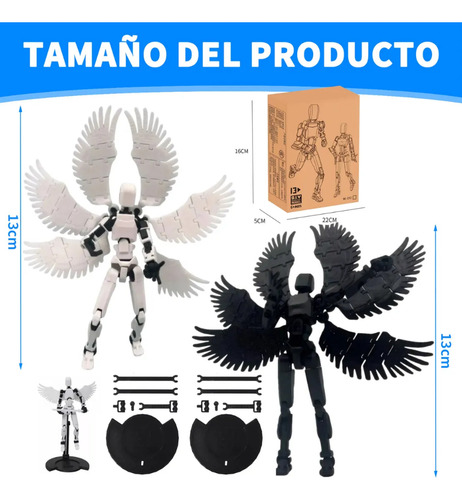 Aoli Juego De 2 Lucky Dummy T13 Figure, Robot Multiarticulado Impreso Pvc 3d, Titan 13 Action Figure, Maniquí Modelo De Actividad Cuerpo Completo, Decoraciones De Escritorio