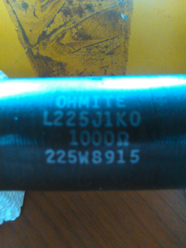 Resistencia Fija Ohmite 1000 Ohm 1.0 Kohm 225 Watts