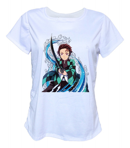 Blusa Playera Mujer Anime Demon Slayer Tangiro Agua