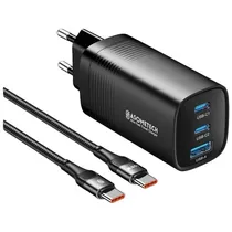 Comprar Cargador De Pared Asometech 65w Qc Pd Carga Rápida + Cable