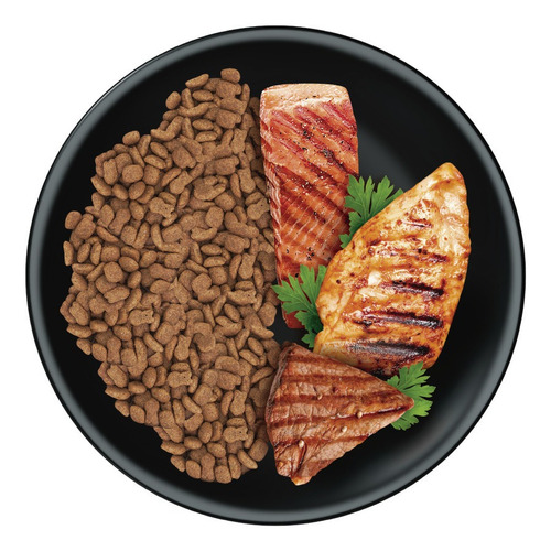 Imagen 6 de 7 de Comida Para Gato Three S Adulto Salmon Pollo Y Carne 3 Kg