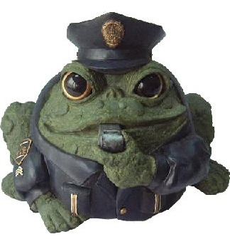 Toad Hollow Figura Agente Policia Cop Uniforme Tapa Badge S