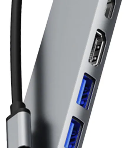 D Multipuertos De Adaptador De Concentrador Ethernet Tipo C,