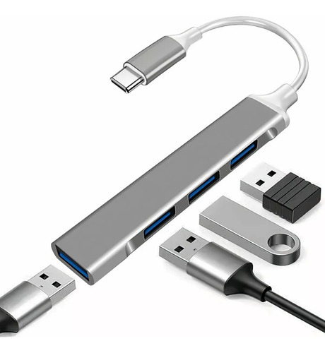 4 En 1 Tipo C Hub Adaptador Para Laptops/macbook Con Usb 3.0