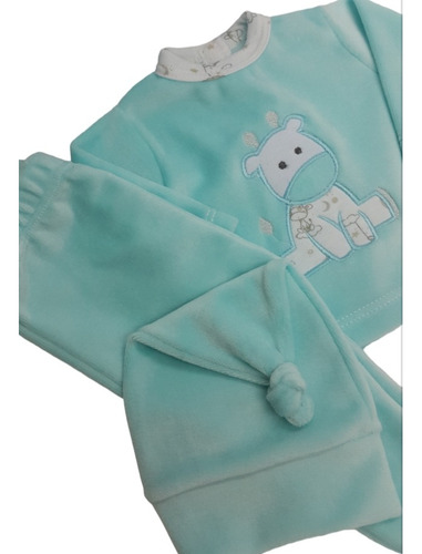 Conjunto  En Plush Para Bebe Recien Nacido