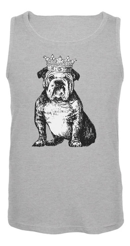 Camiseta Sin Mangas Para British Bulldog Crown Heathe