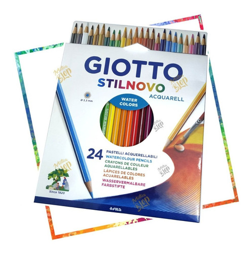 Set 24 Lapices Acuarelables Giotto Stilnovo Pintura Dibujo