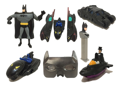 Batman Muñecos Y Autos X 7 Mc Donald's 13 Cm Excelentes