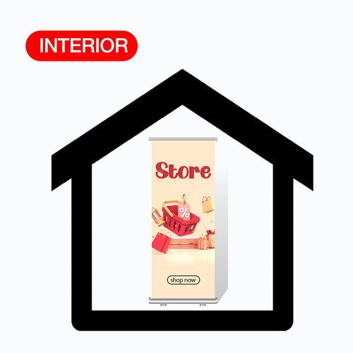 Porta Banner Rollup De Aluminio 80 X 200