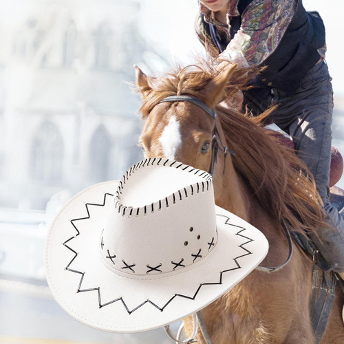 Sombrero De Vaquero De Ante Estilo Occidental Resistente
