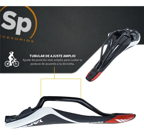 Asiento Para Bicicleta Blanco-negro Sport Antiprostatico Vzr