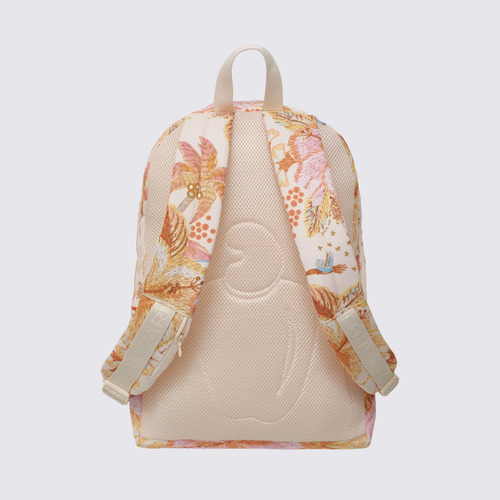 Mochila Farm Xodó Ilha De Flor Cor Bege