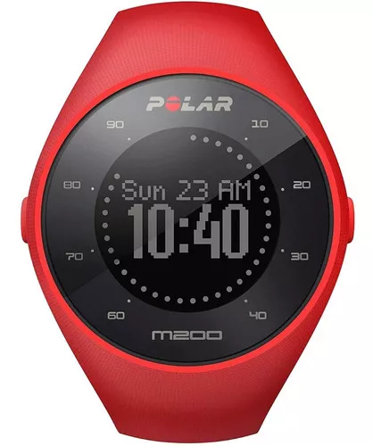 Reloj Pulsómetro Running Polar M200 Gps Sensor Muñeca Color Del Fondo Rojo