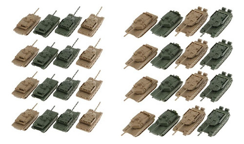 Tanque Moderno 4d De 32 Piezas Modelo 1:144 Color Heavy Tank
